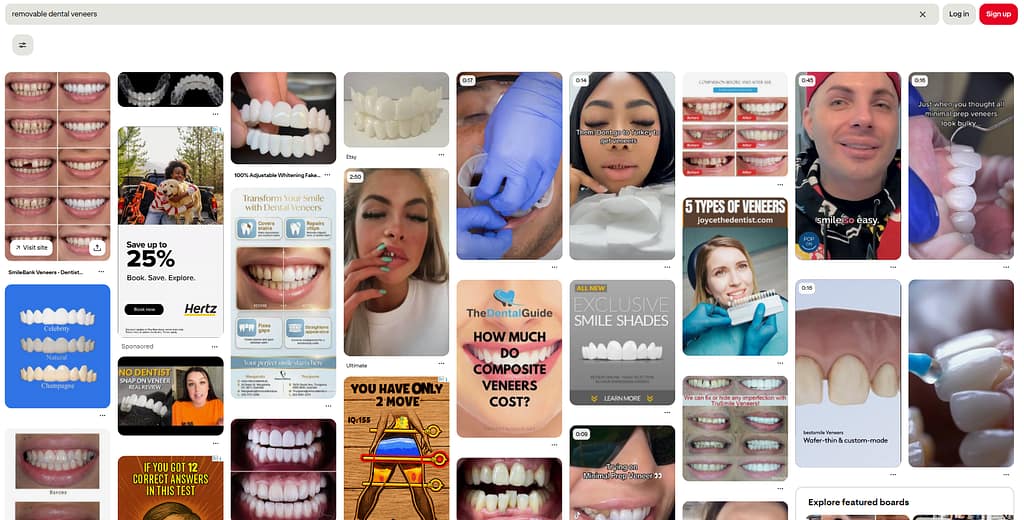 Cheapest snap on veneer options from Pinterest