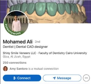Shiny Smile Veneer employee based in Egypt