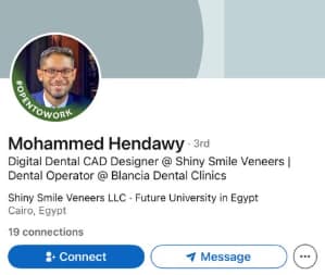 Shiny Smile Veneer employee based in Egypt
