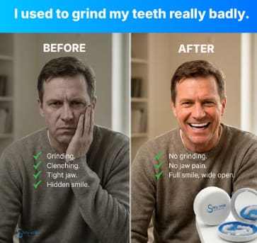 Example from Shiny Smile’s social media ads that appear digitally altered by AI.