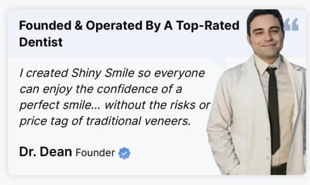 Shiny Smile Veneers using a fake personal of a "Dr. Dean" whose not found in any state dentist registries. 
