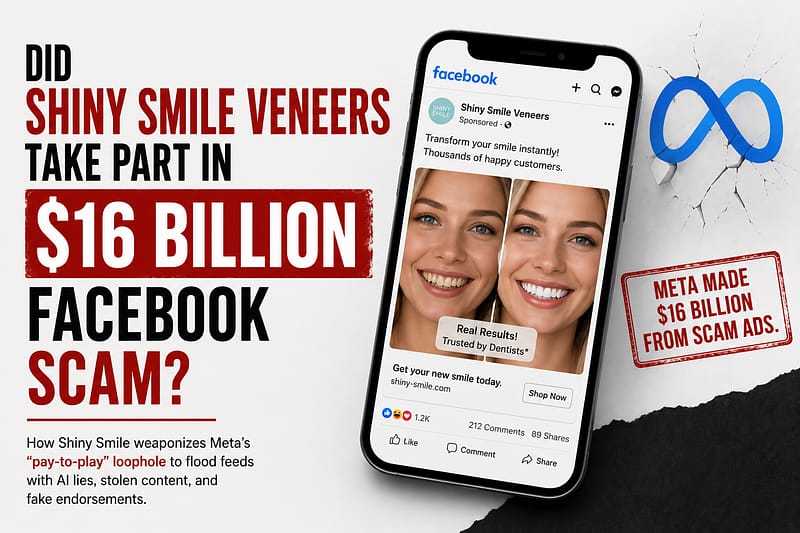 Did Shiny Smile Veneers take part in $16 billion Facebook scam?
