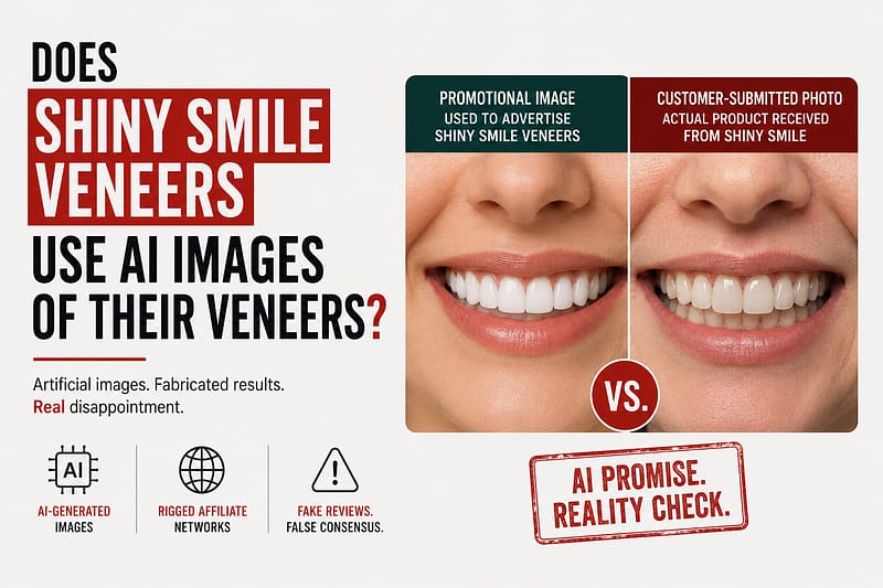 Does Shiny Smile Veneers use AI images of their veneers?