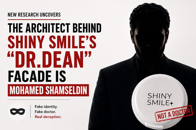 The architect behind Shiny Smile's "Dr. Dean" facade is Mohamed Shamseltin